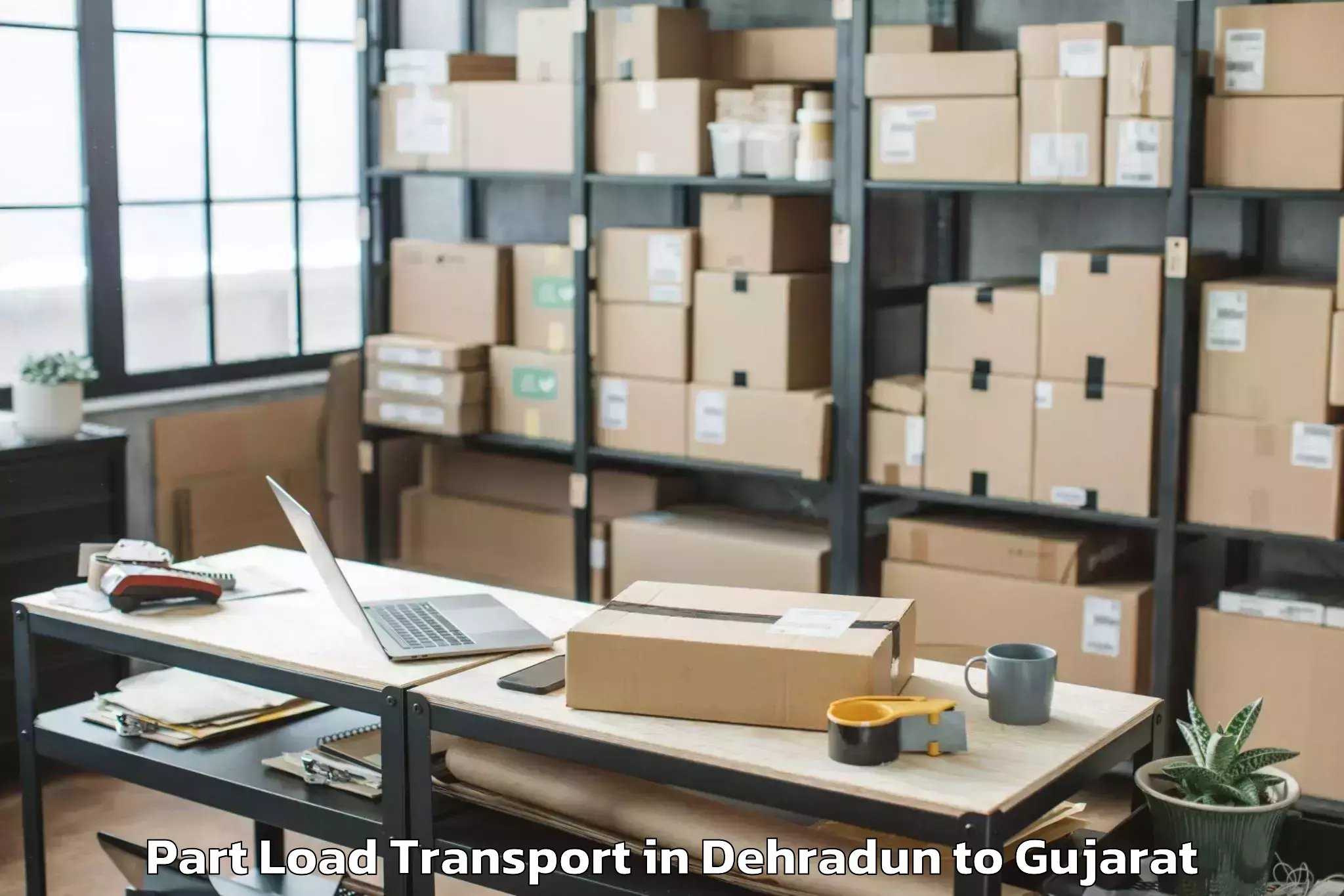 Book Dehradun to Dholka Part Load Transport Online